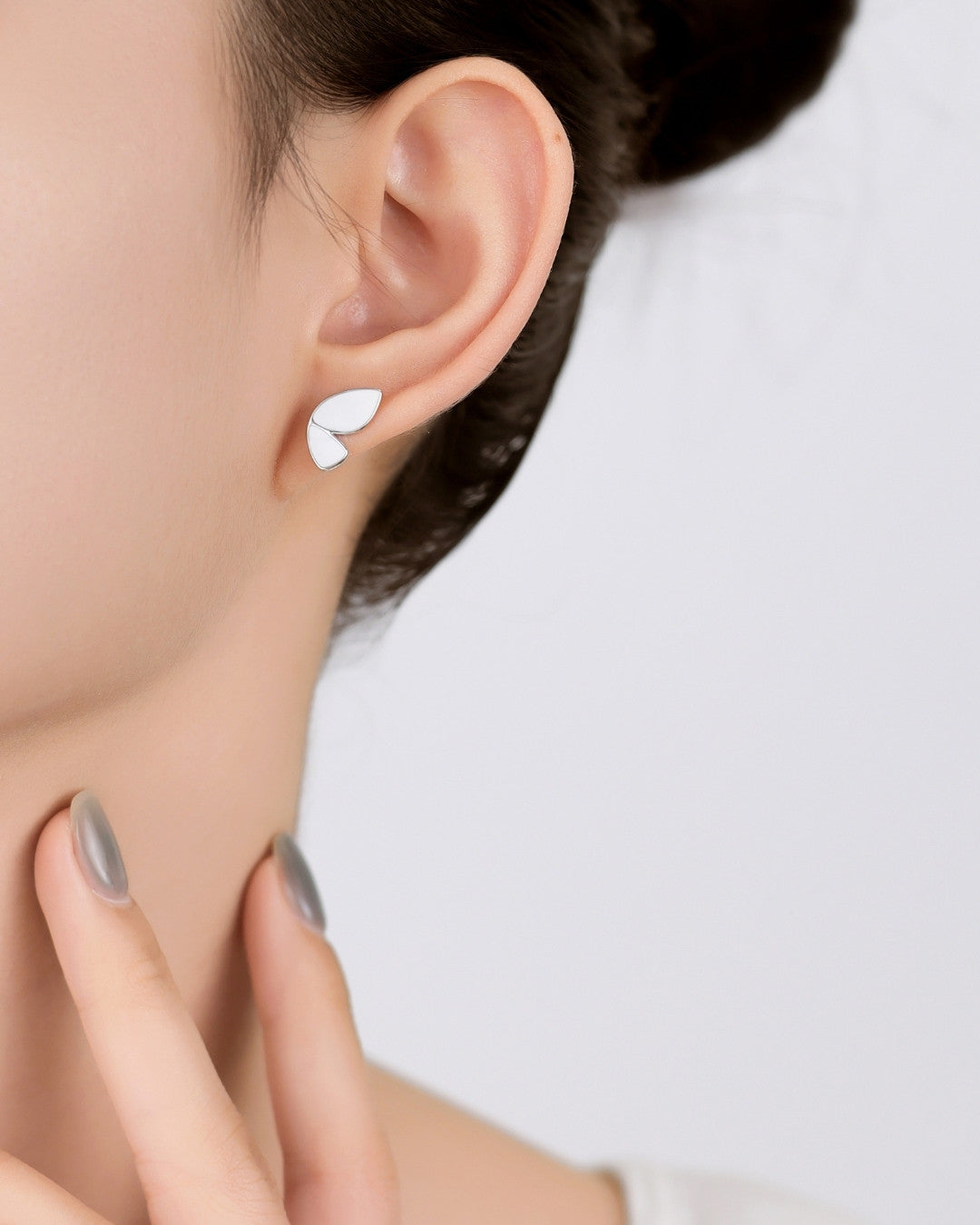 Silver Butterfly Whisper Stud Earrings