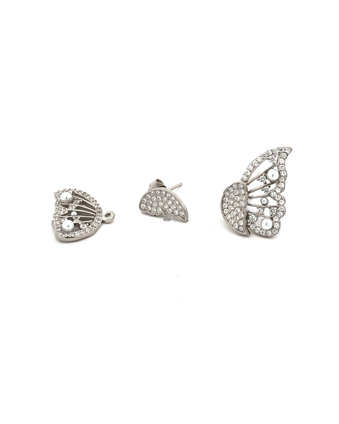 Silver Celestial Butterfly Silver Earrings