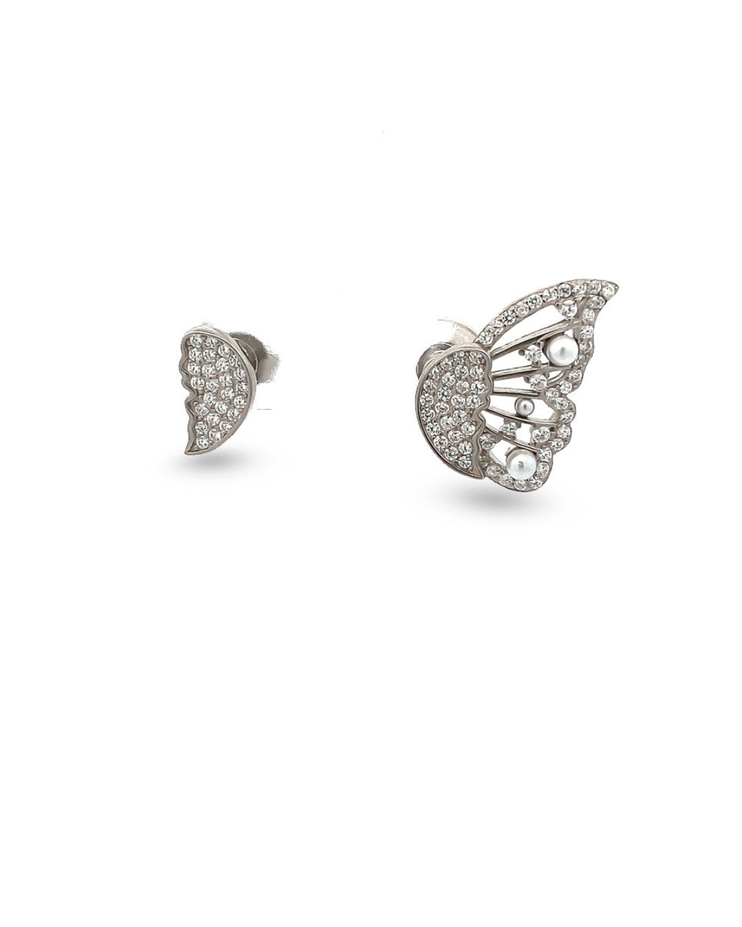 Silver Celestial Butterfly Silver Earrings