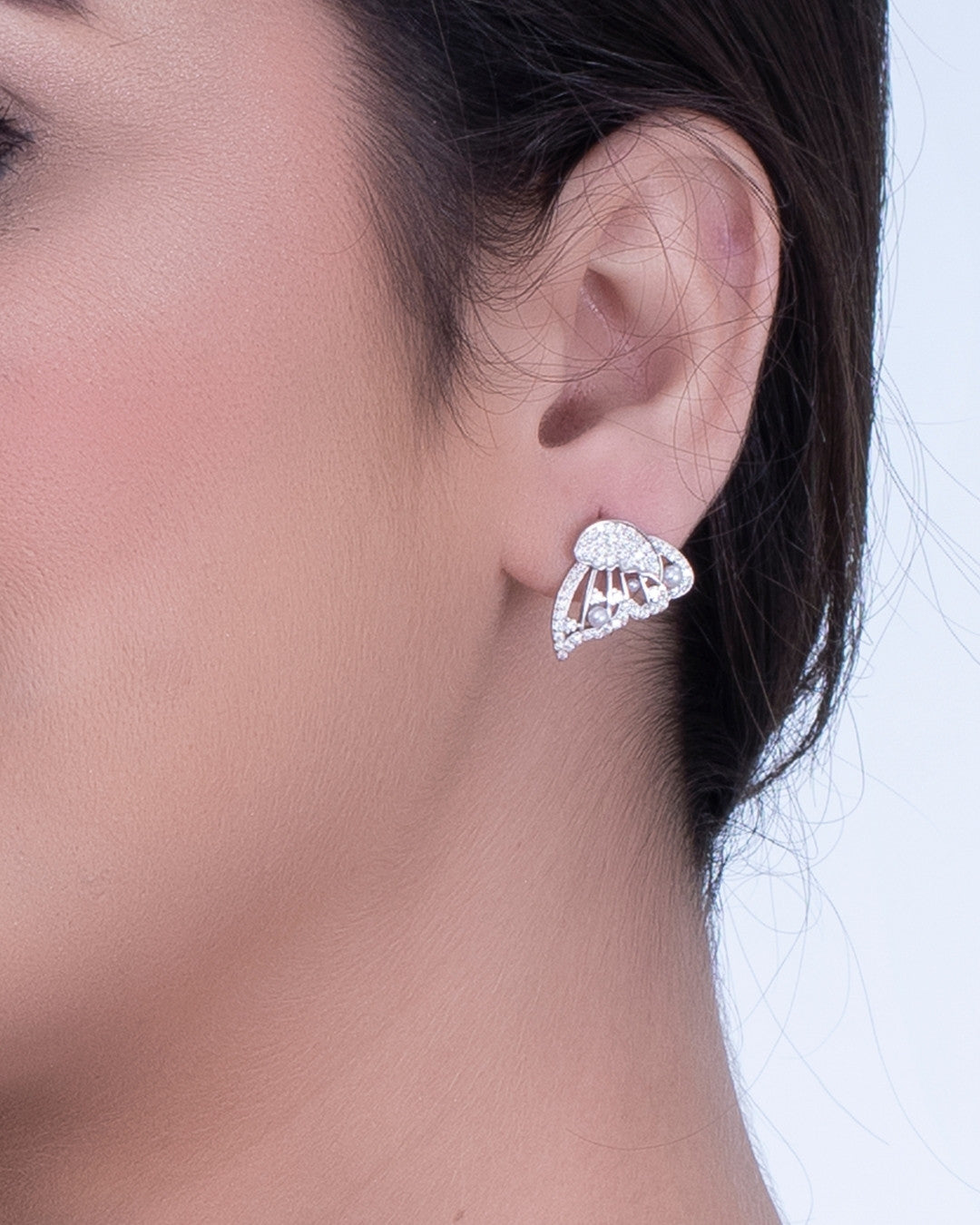 Silver Celestial Butterfly Silver Earrings