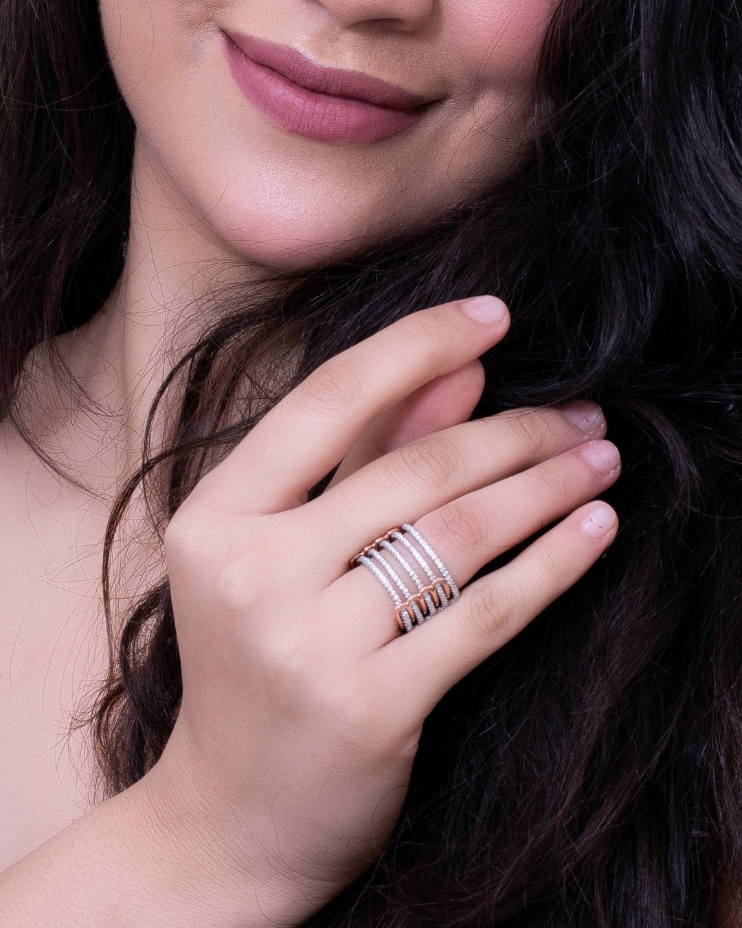 Silver Celestial Cascade Ring
