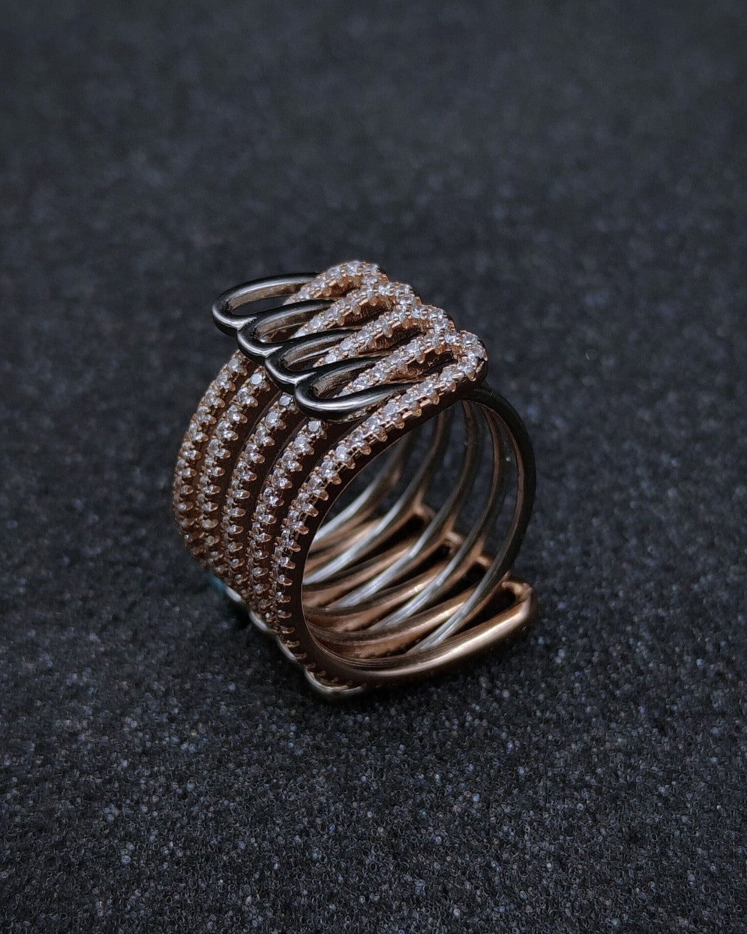 Silver Celestial Cascade Ring