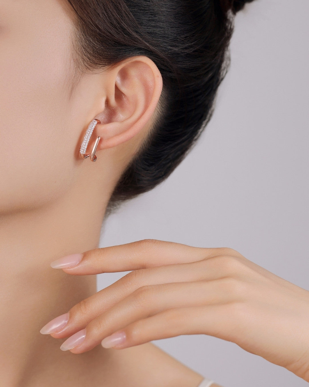Silver Celestial Grace Climber Earrings