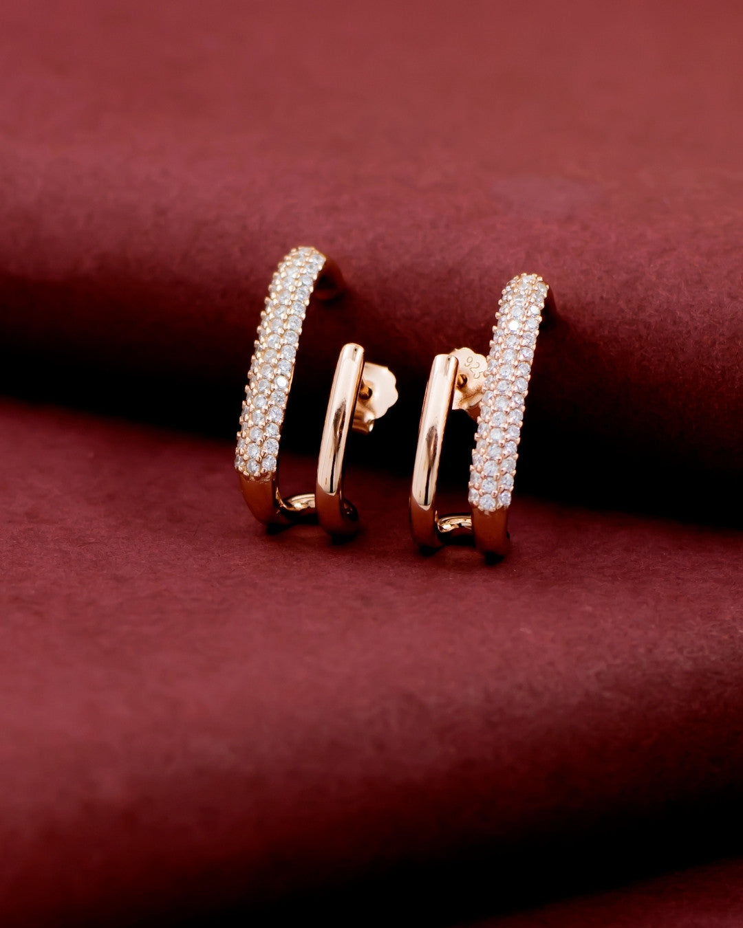Silver Celestial Grace Climber Earrings