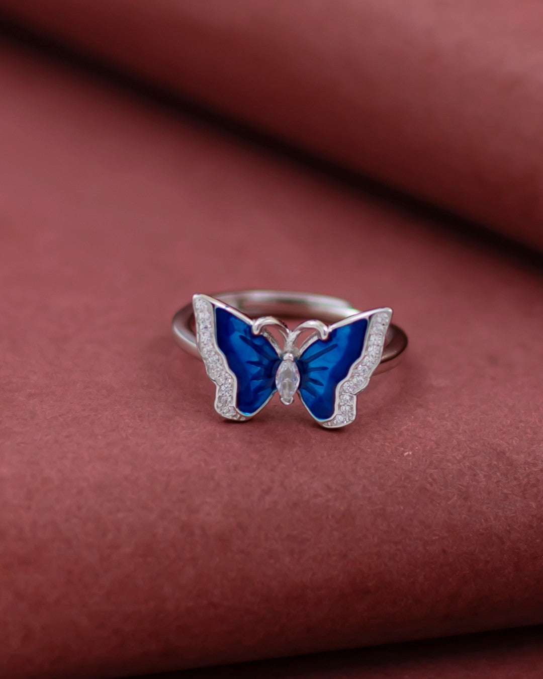 Silver Celestial Wings Adjustable Ring