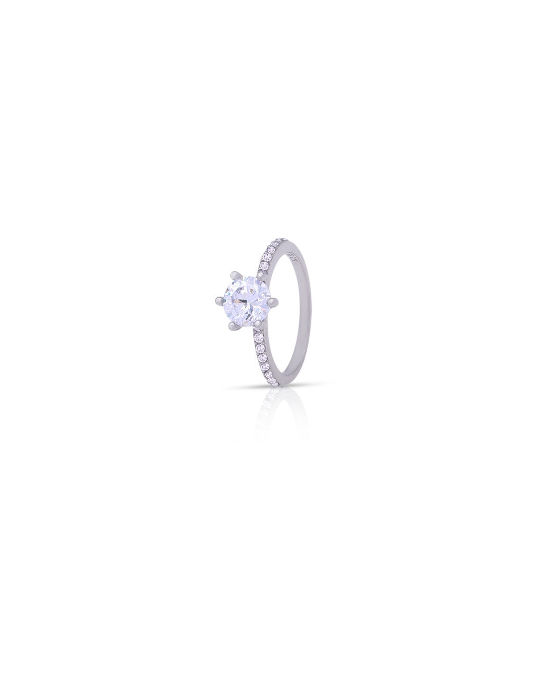 Silver Classic Elegance Solitaire Ring