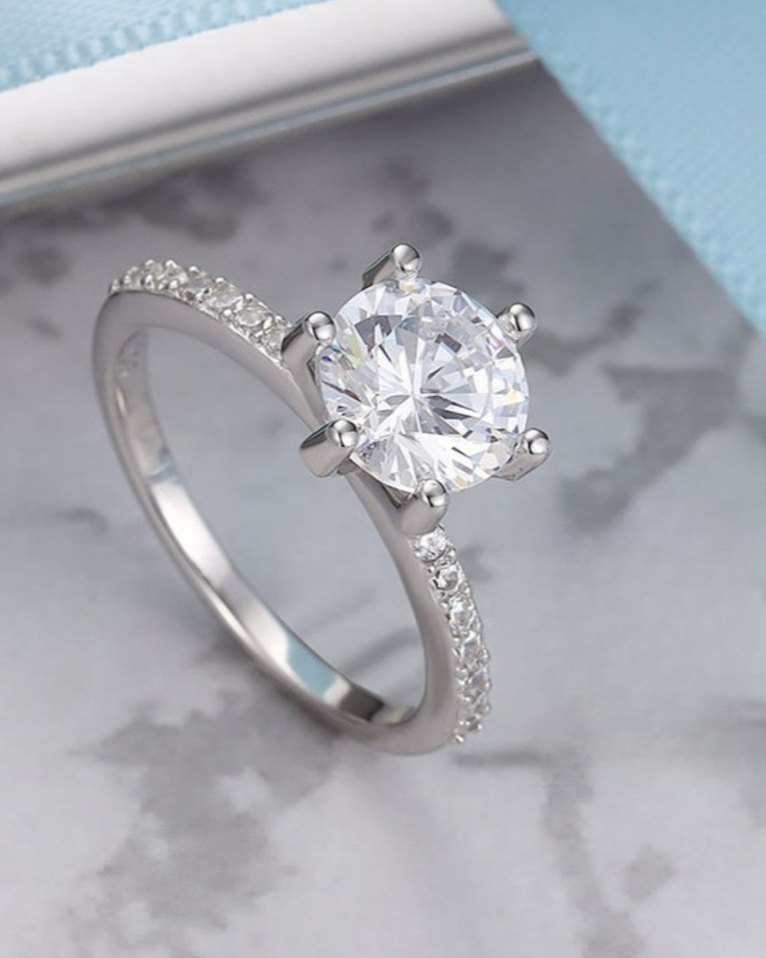 Silver Classic Elegance Solitaire Ring