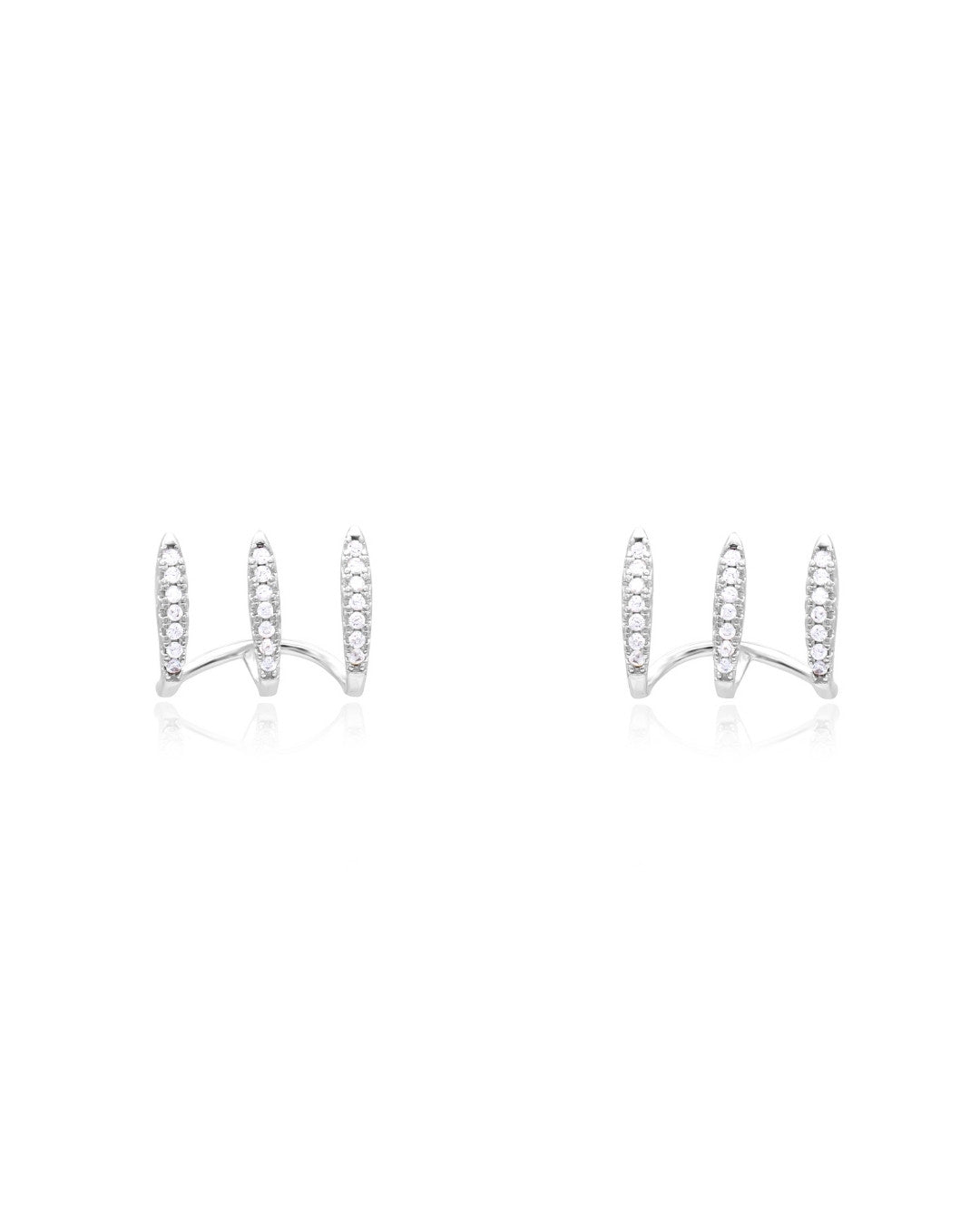 Silver Claw Embrace Earrings