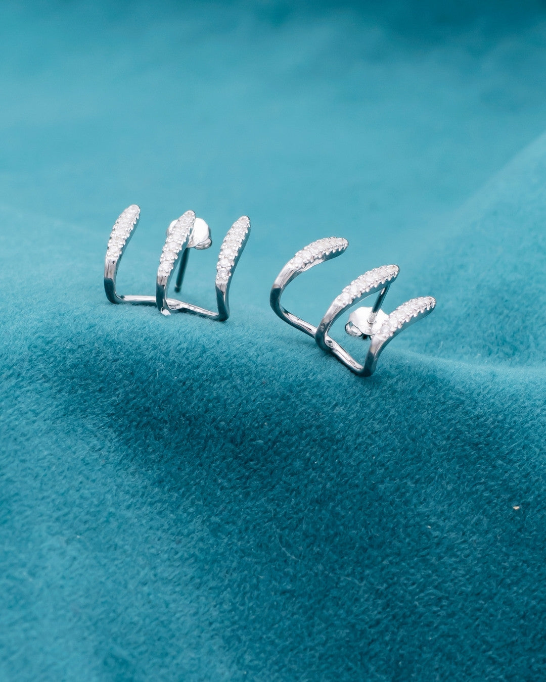 Silver Claw Embrace Earrings