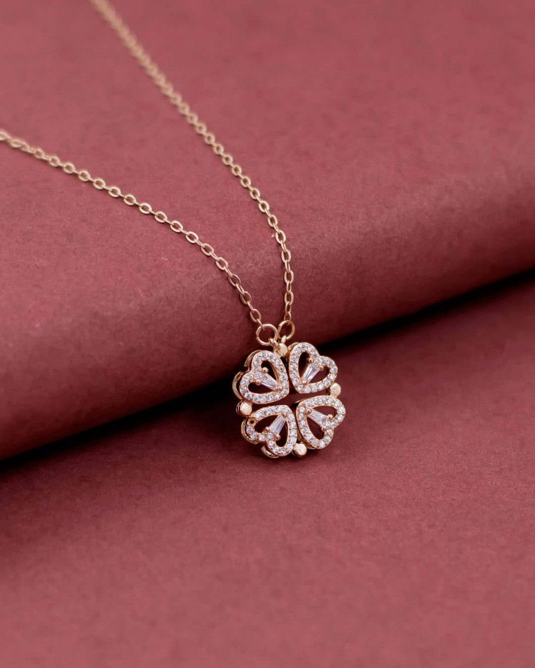 Silver Clover Luck Pendant Necklace