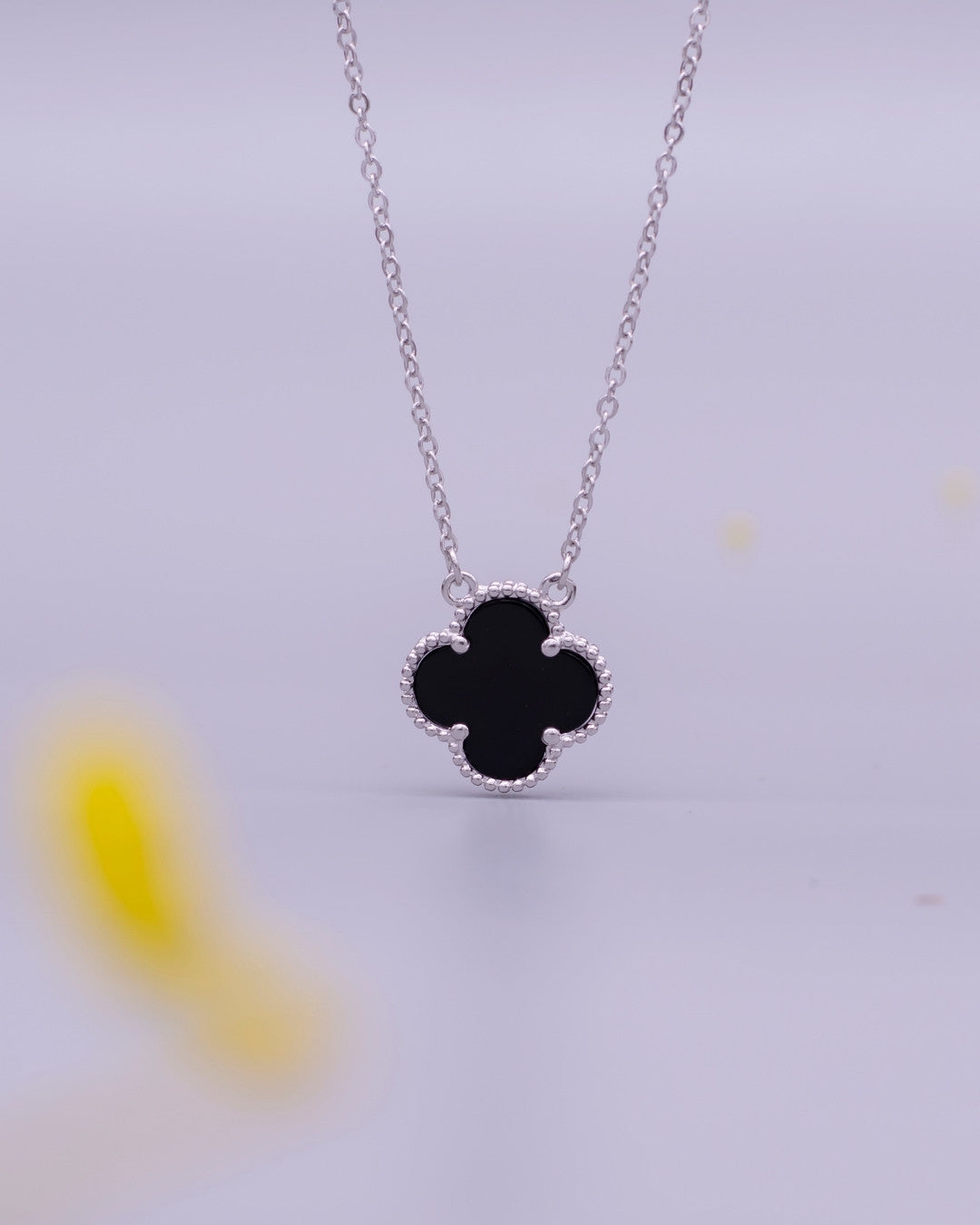 Silver Enchanted Elegance Clover Pendant Necklace