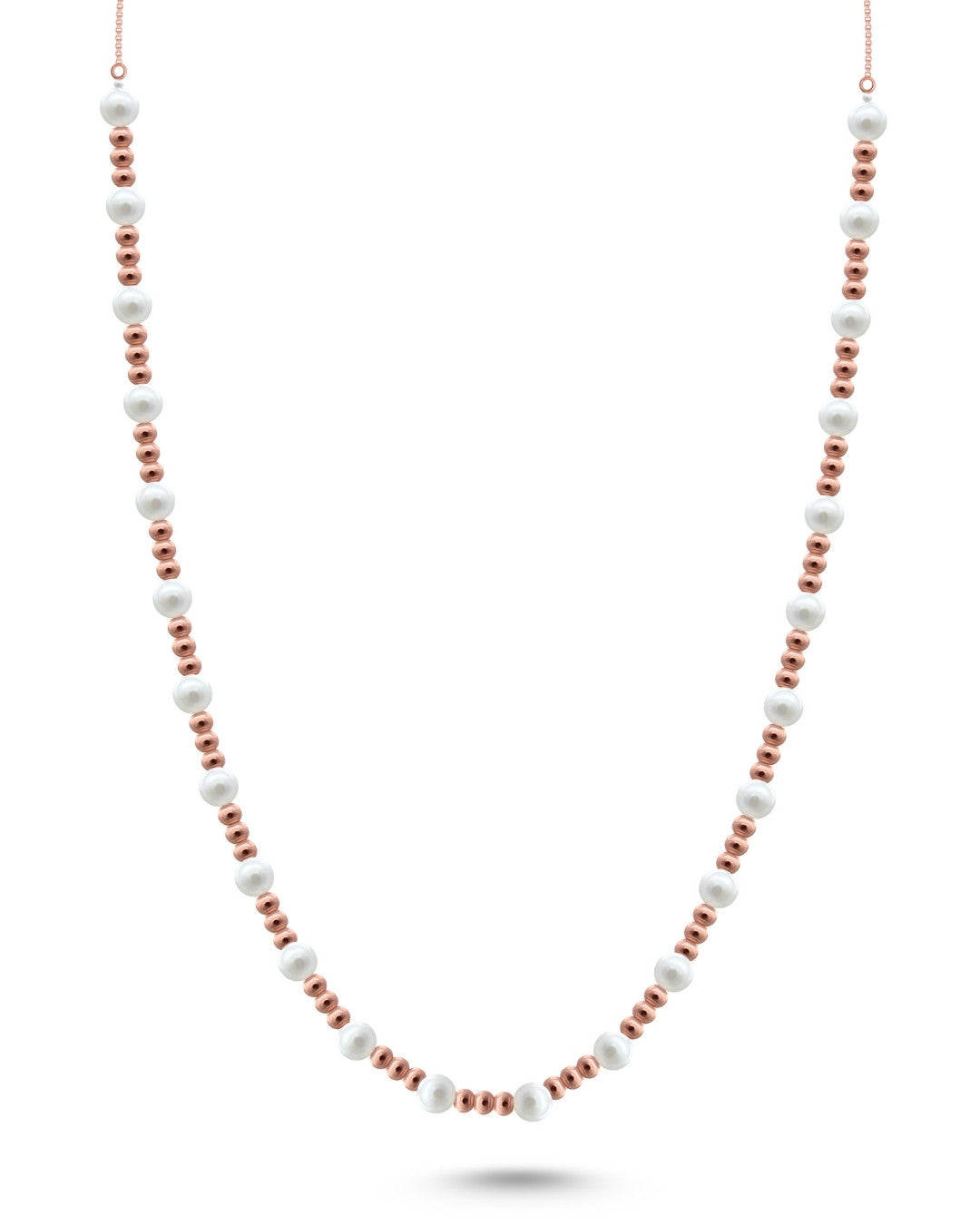 Silver Enchanted Symphony Pearl Bead Pendant Necklace