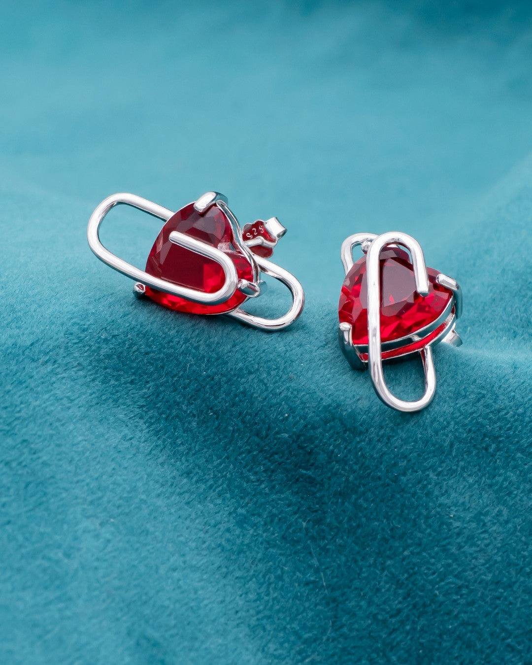 Silver Eternal Love Heart Earrings