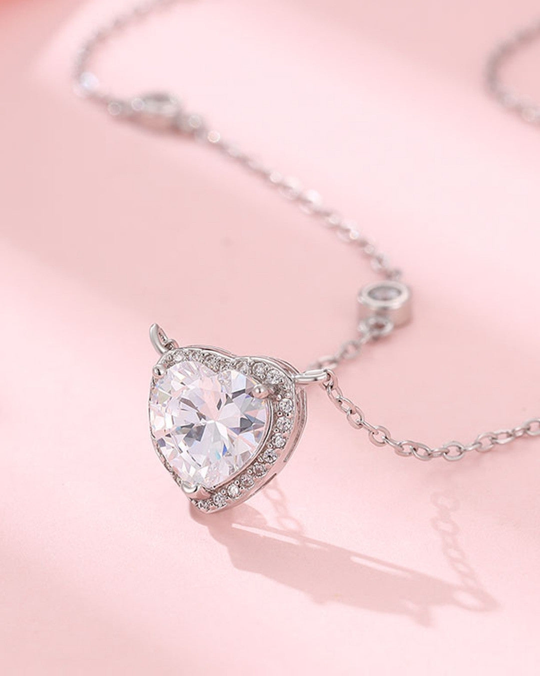 Silver Eternal Love Heart Pendant Necklace