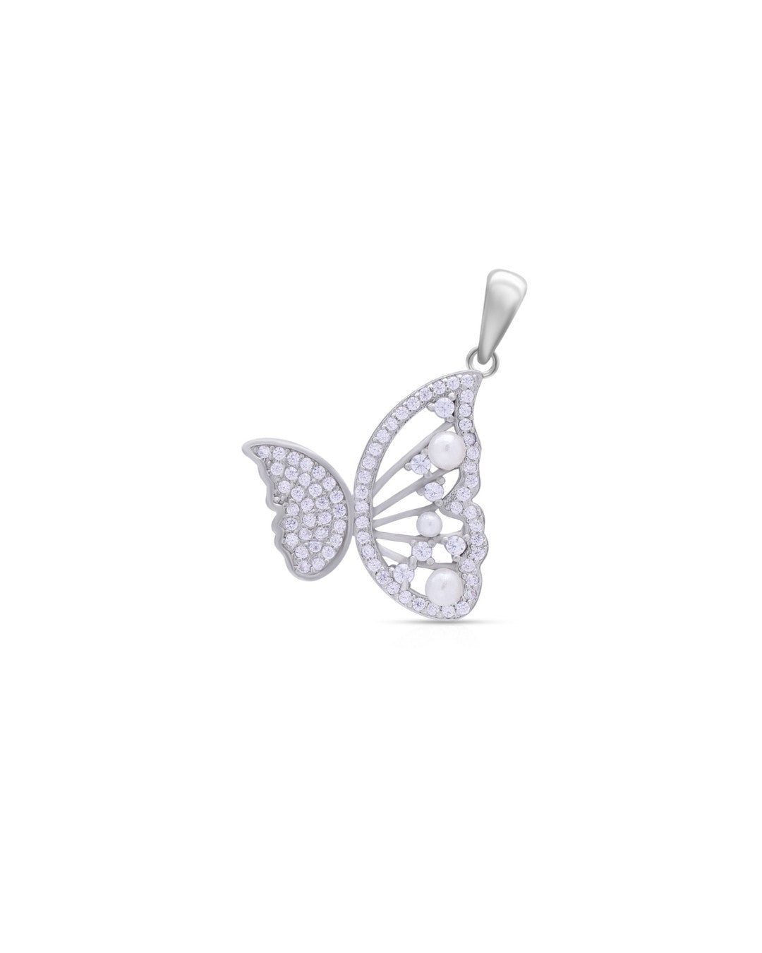 Silver Ethereal Butterfly Grace Pendant Necklace