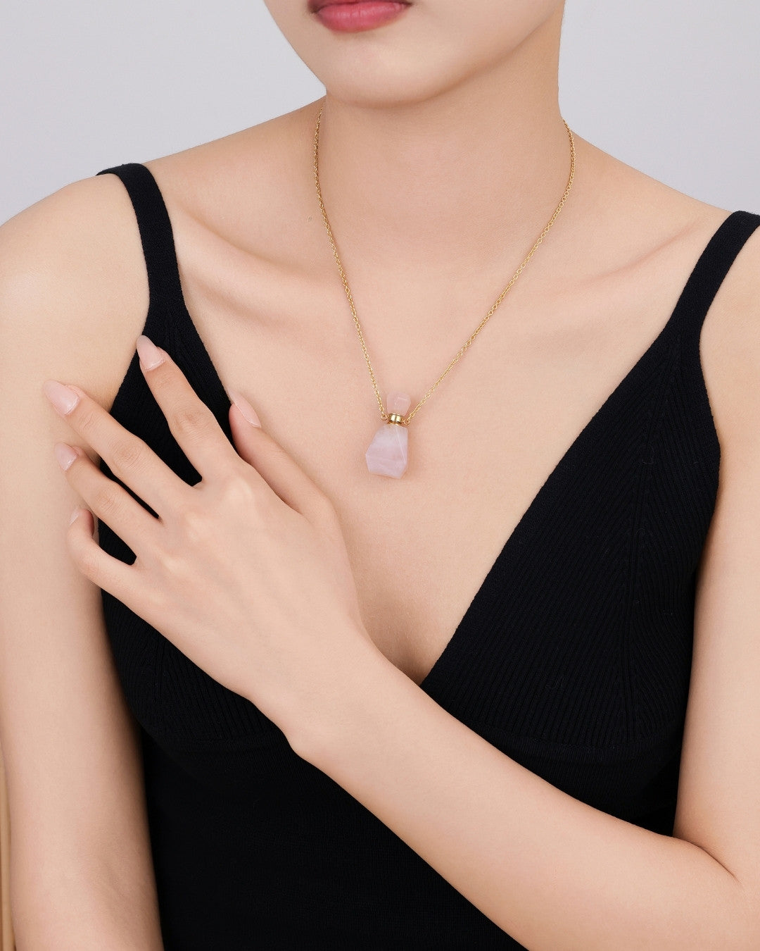 Silver Ethereal Essence Perfume Bottle Pendant