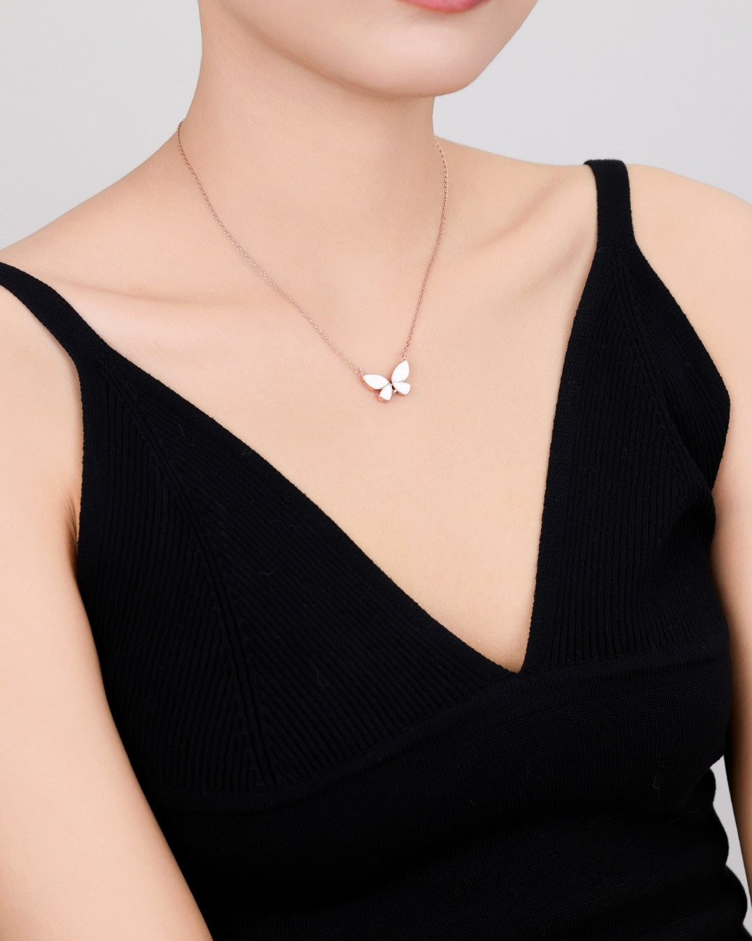 Silver Flutter Grace Butterfly Pendant Necklace