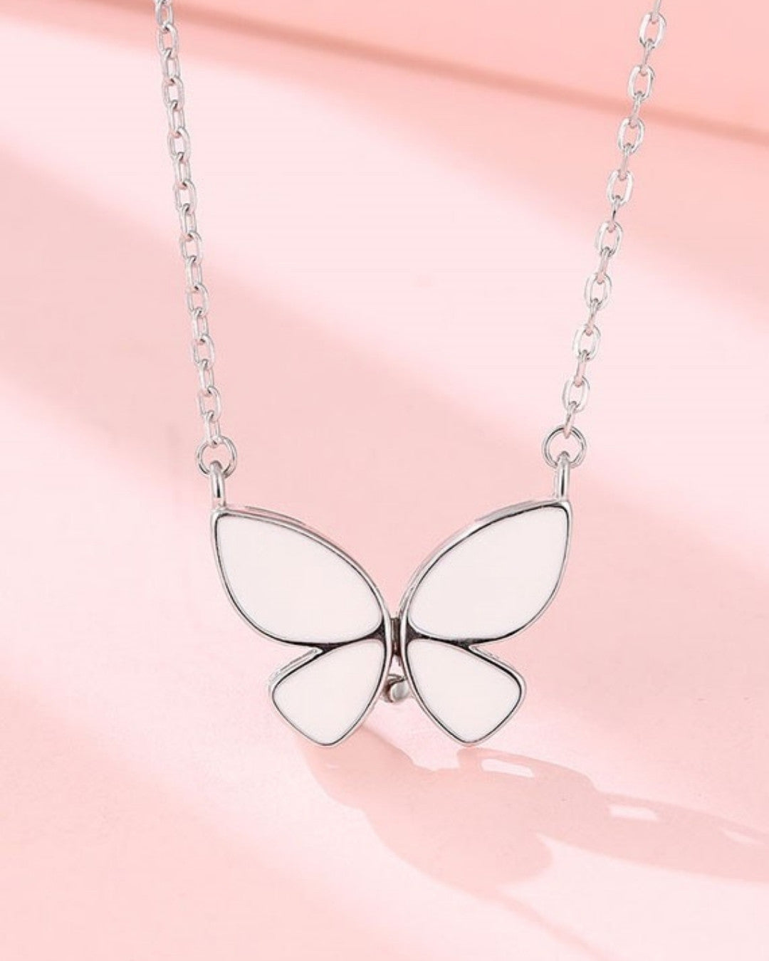 Silver Flutter Grace Butterfly Pendant Necklace