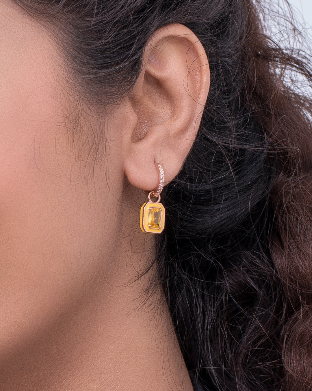 Silver Golden Radiance Hoop Earrings