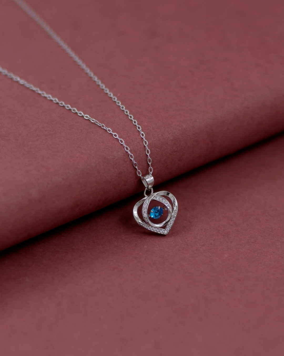 Silver Heartfelt Spark Pendant Necklace