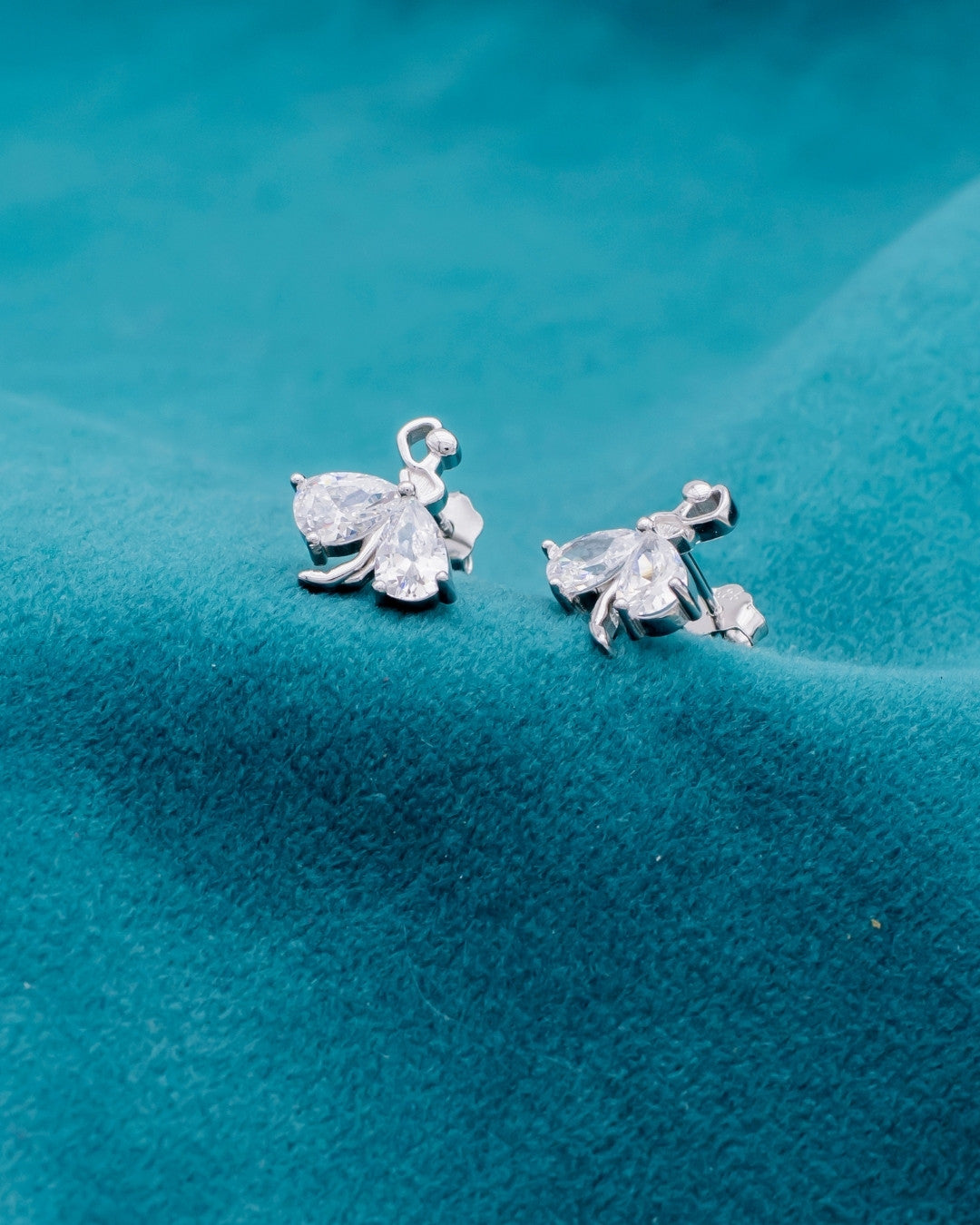 Silver Majestic Butterfly Earrings