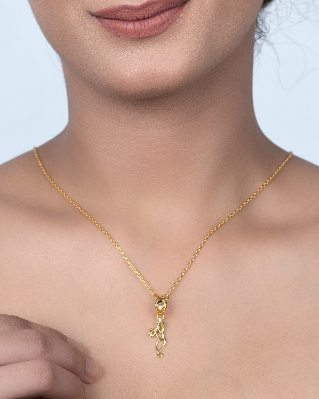 Silver Melodic Grace Pendant Necklace (Golden)
