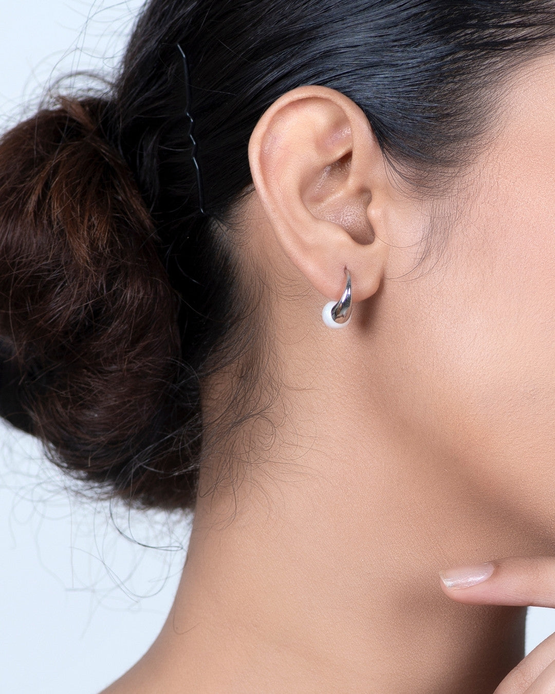 Silver Moonlit Grace Pearl Earrings