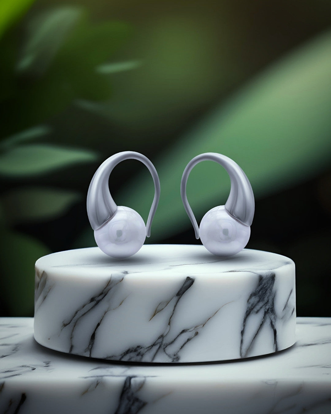 Silver Moonlit Grace Pearl Earrings