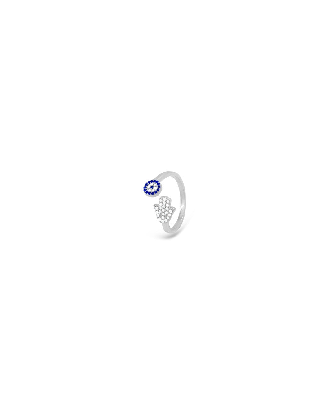 Silver Mystic Hamsa Protection Ring