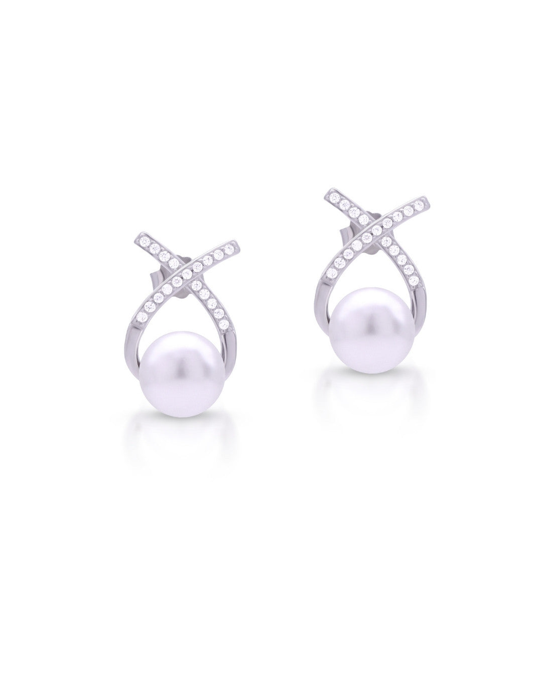 Silver Pearl Whisper Elegance Earrings