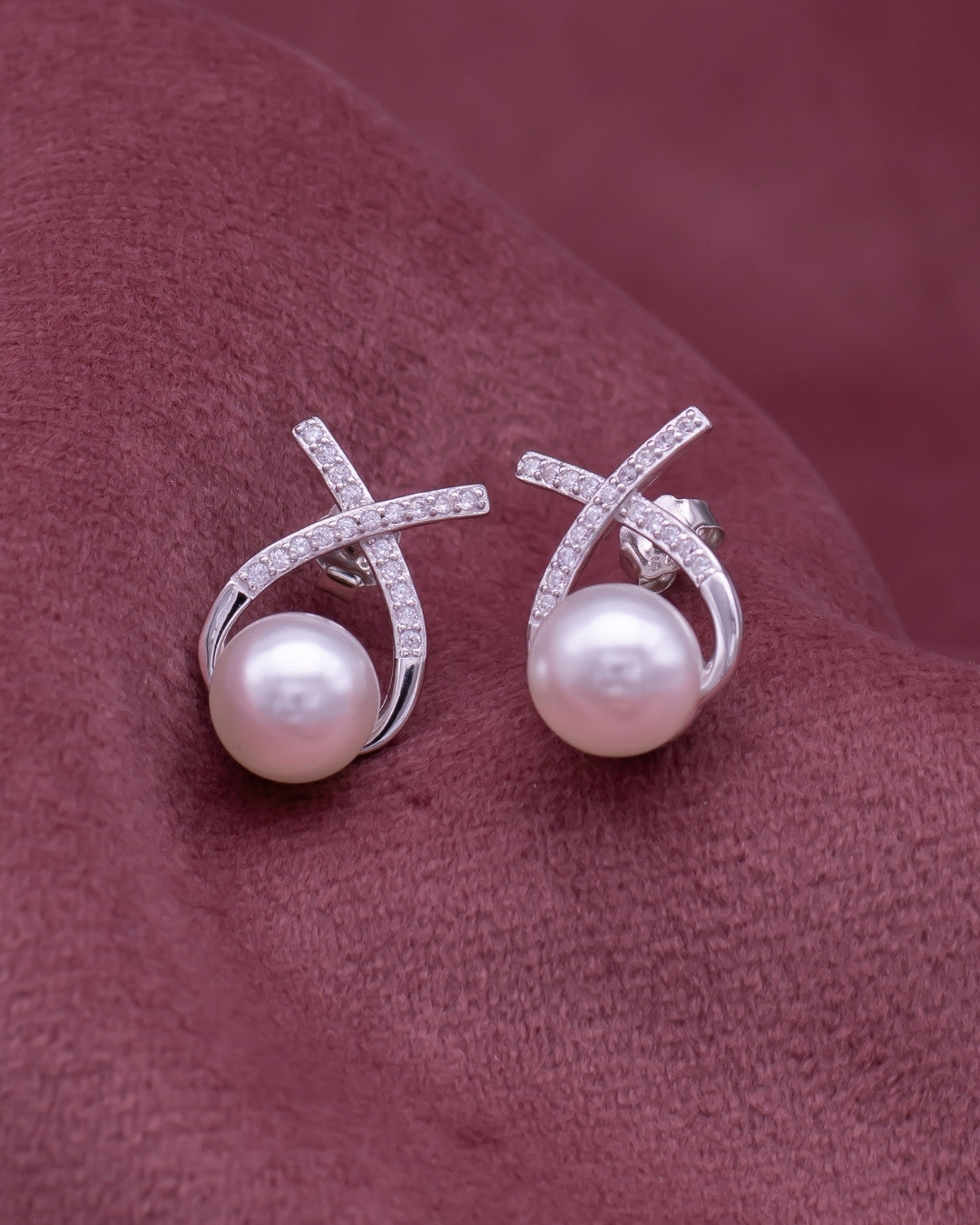 Silver Pearl Whisper Elegance Earrings