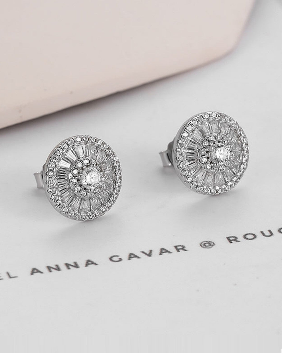 Silver Radiant Halo Sparkle Earrings