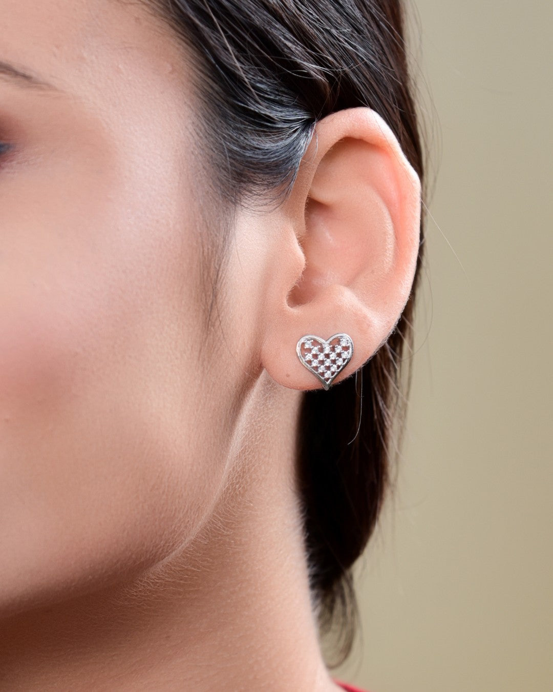 Silver Radiant Love Heart Pendant & Earrings Set