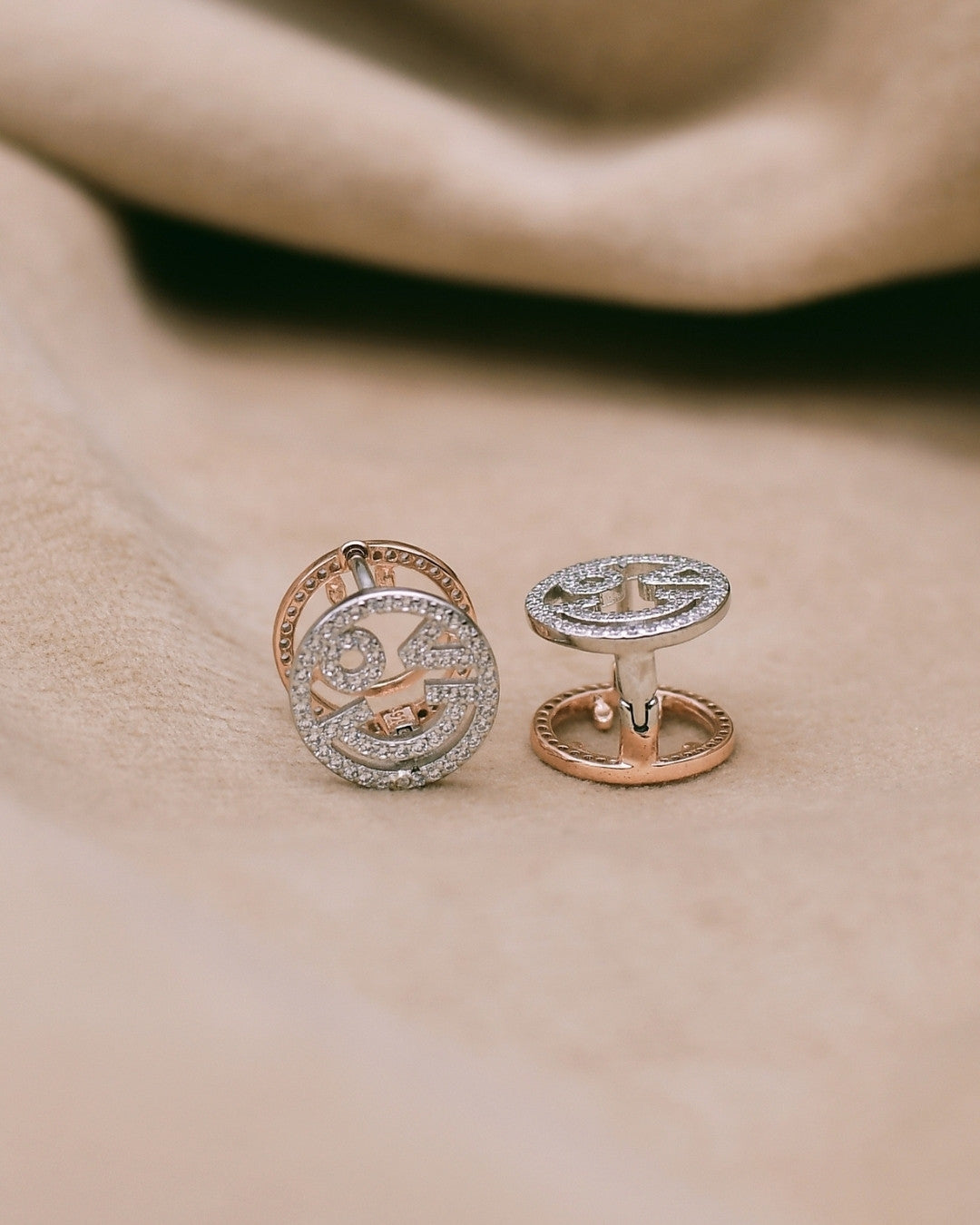 Silver Radiant Smiley Earrings