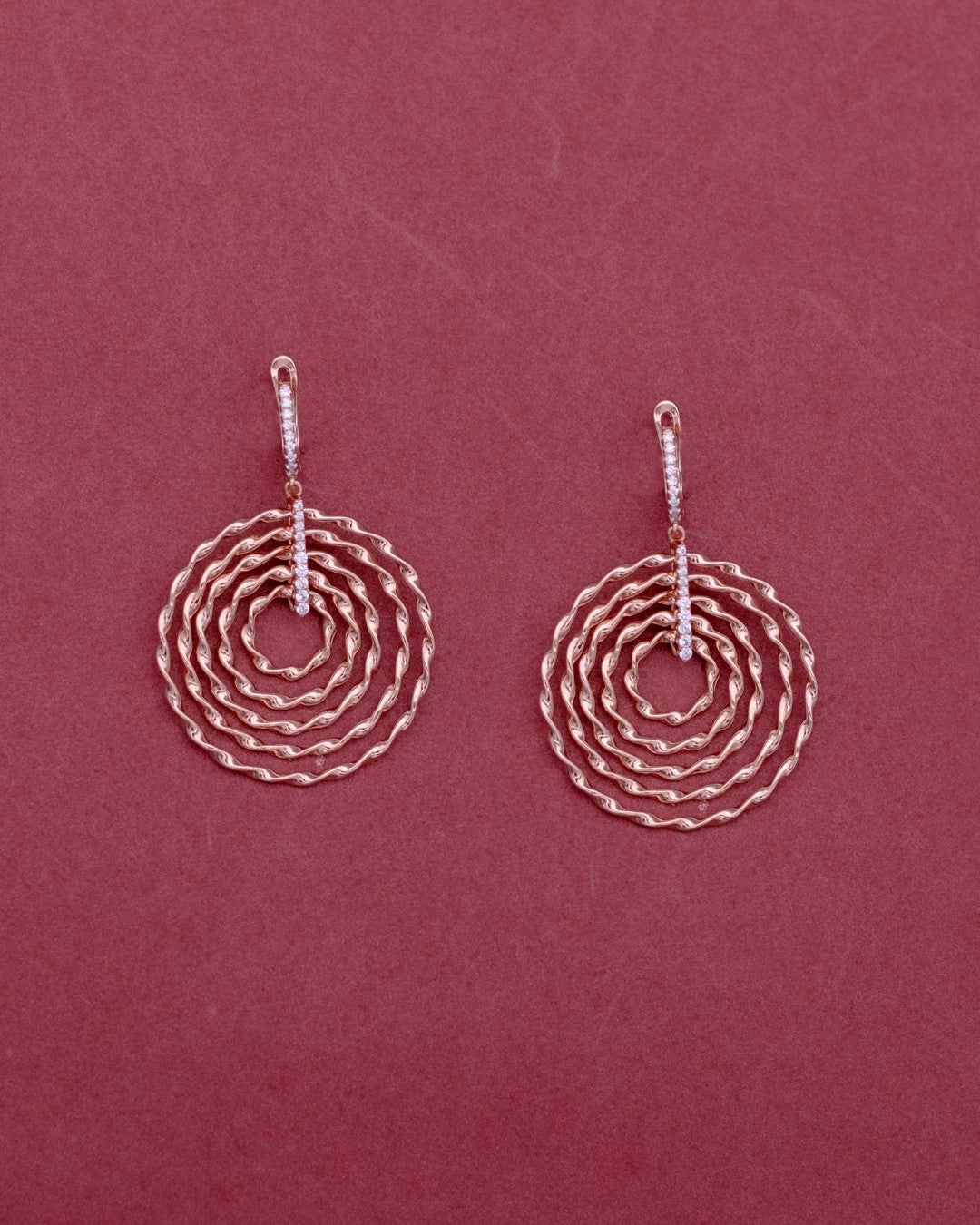 Silver Radiant Spiral Statement Earrings