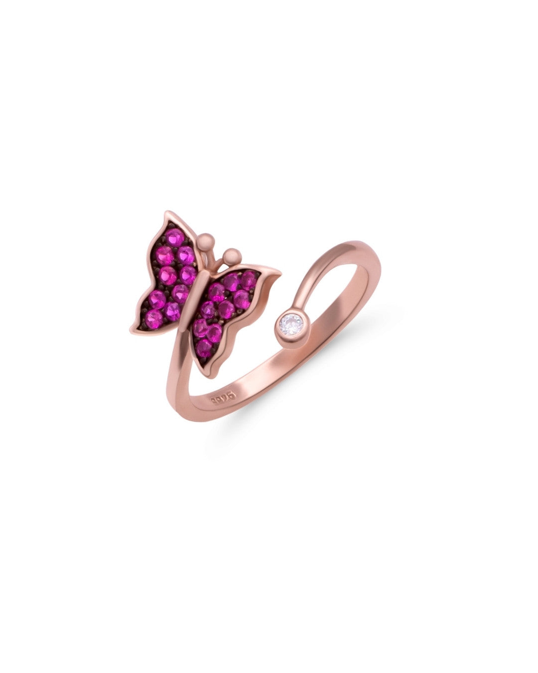 Silver Royal Amethyst Butterfly Ring