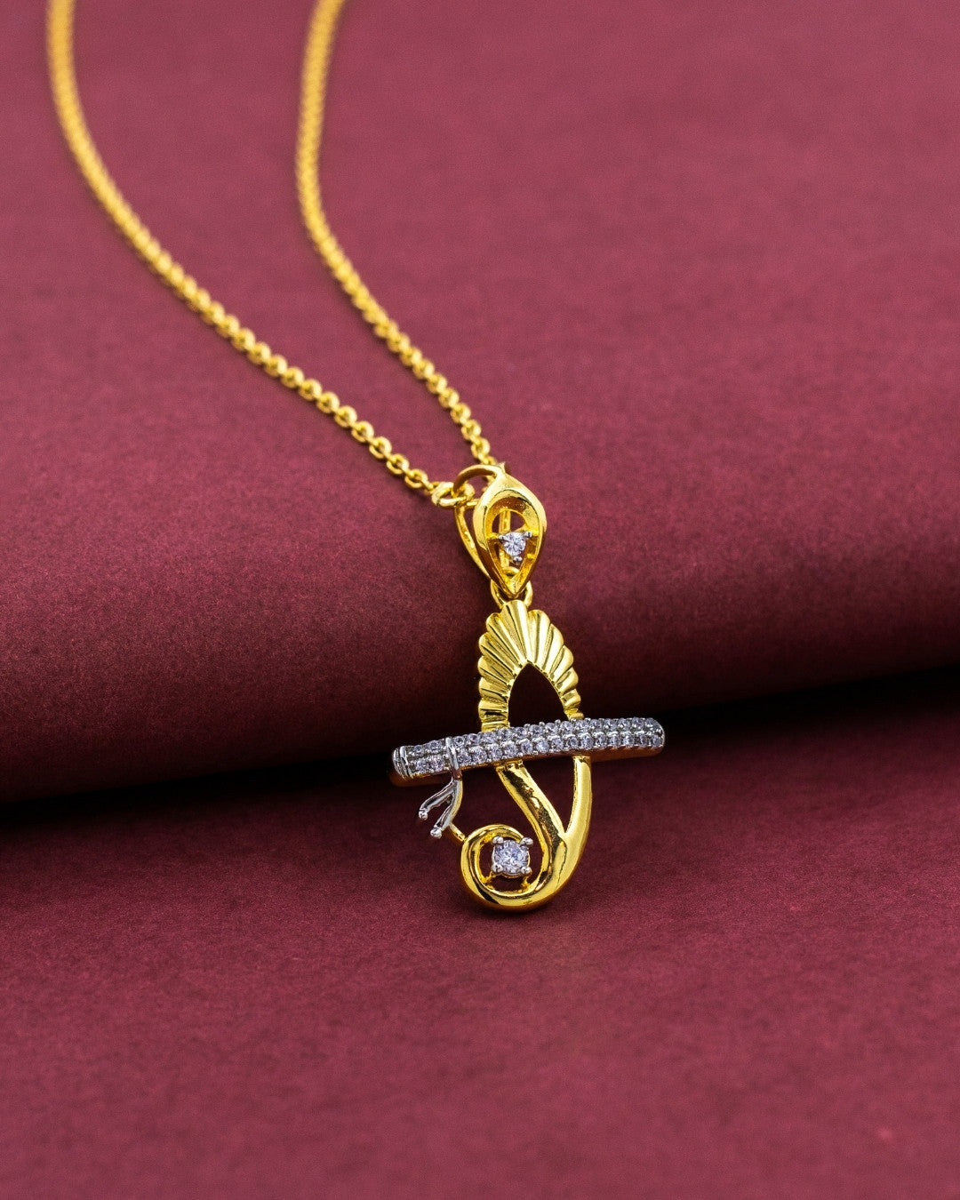 Silver Sacred Harmony Pendant Necklace (Golden)