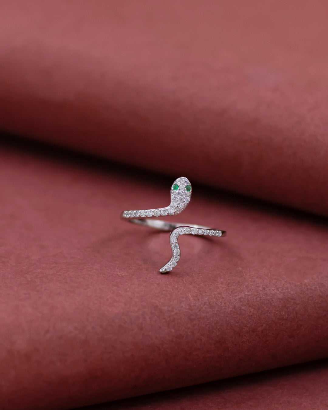 Silver Serpent Whisper Ring