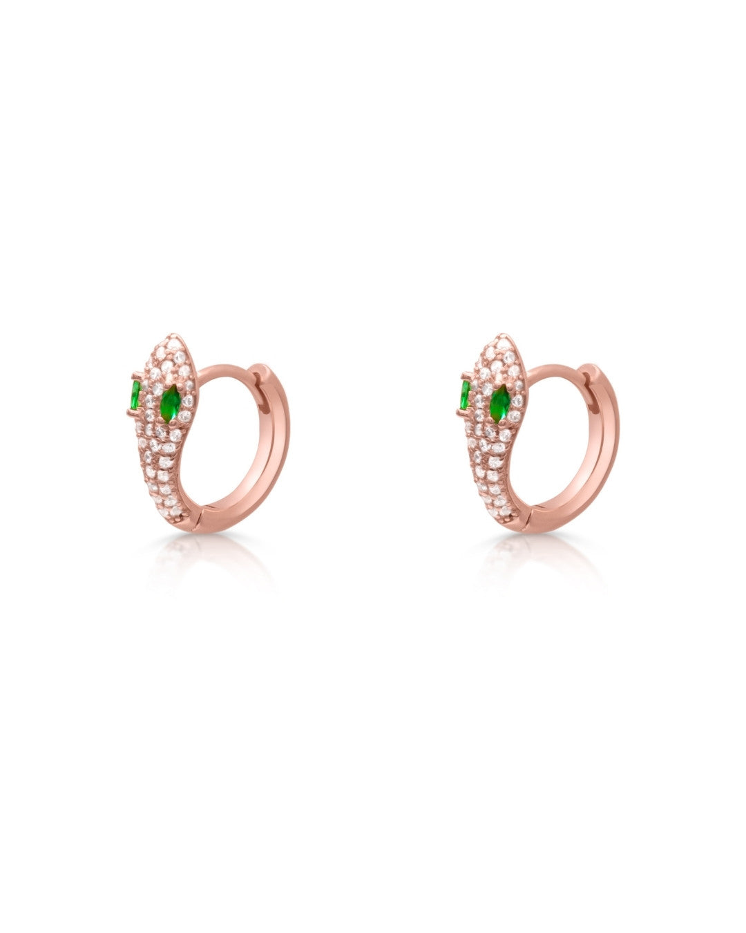 Silver Serpentine Glam Hoop Earrings