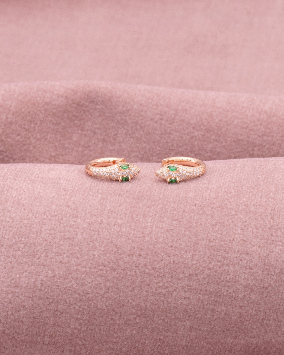Silver Serpentine Glam Hoop Earrings