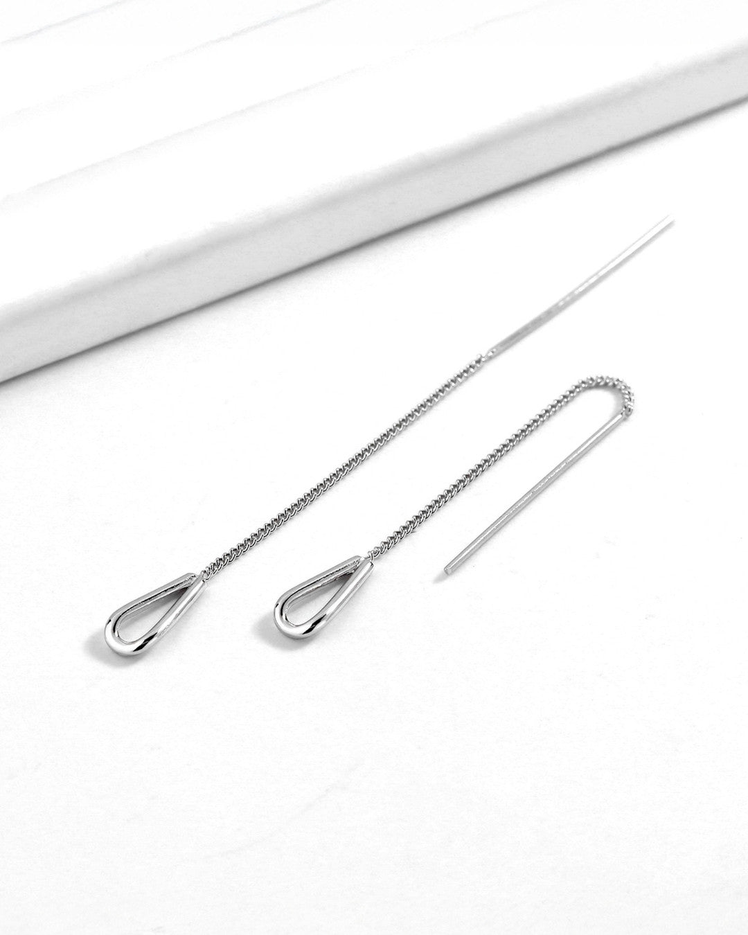 Silver Sleek Threader Earrings