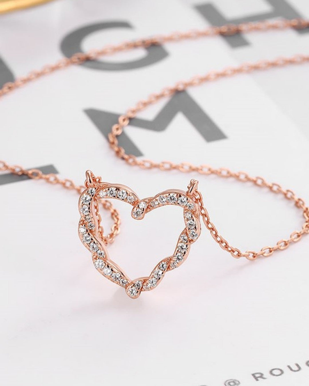 Silver Whimsical Love Heart Pendant Necklace