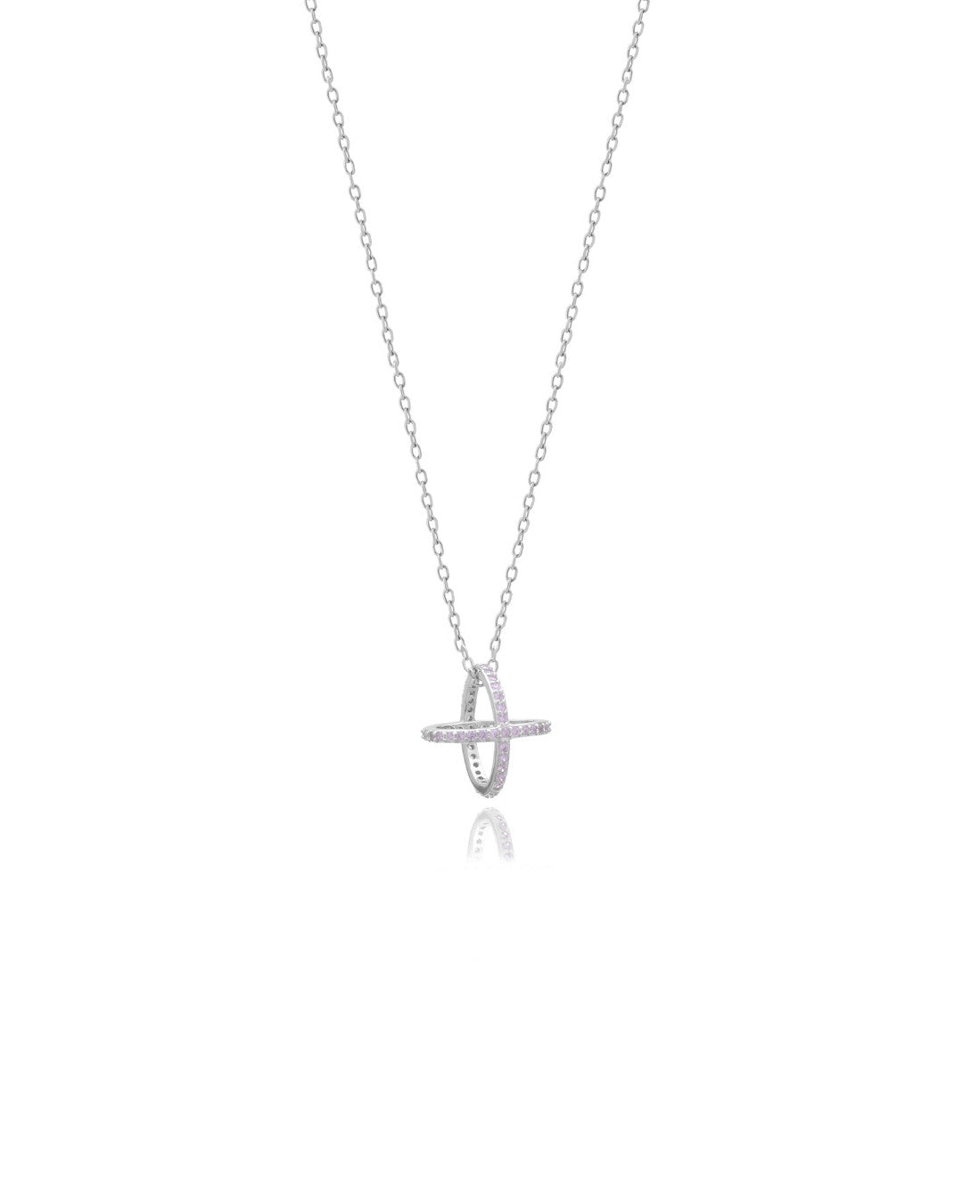 Silver Celestial Orbit Pendant Necklace