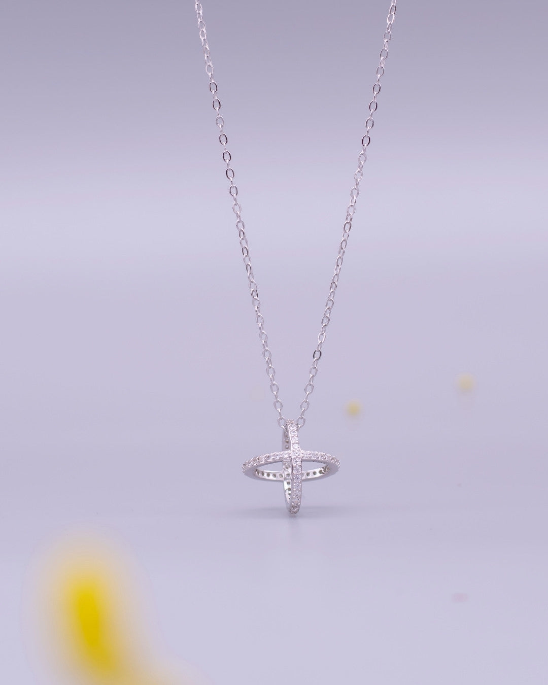 Silver Celestial Orbit Pendant Necklace