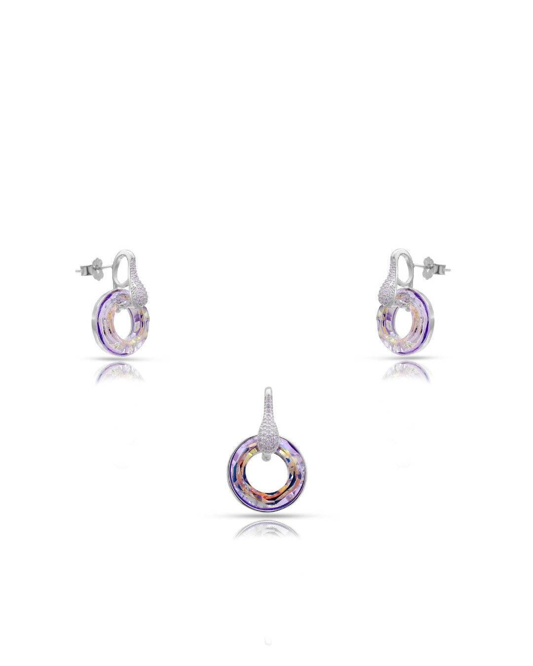 Silver Ethereal Glow Pendant Set