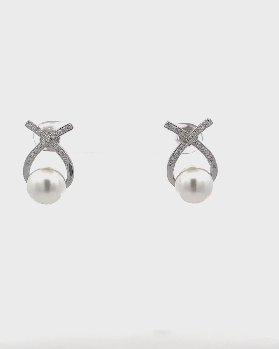 Silver Pearl Whisper Elegance Earrings