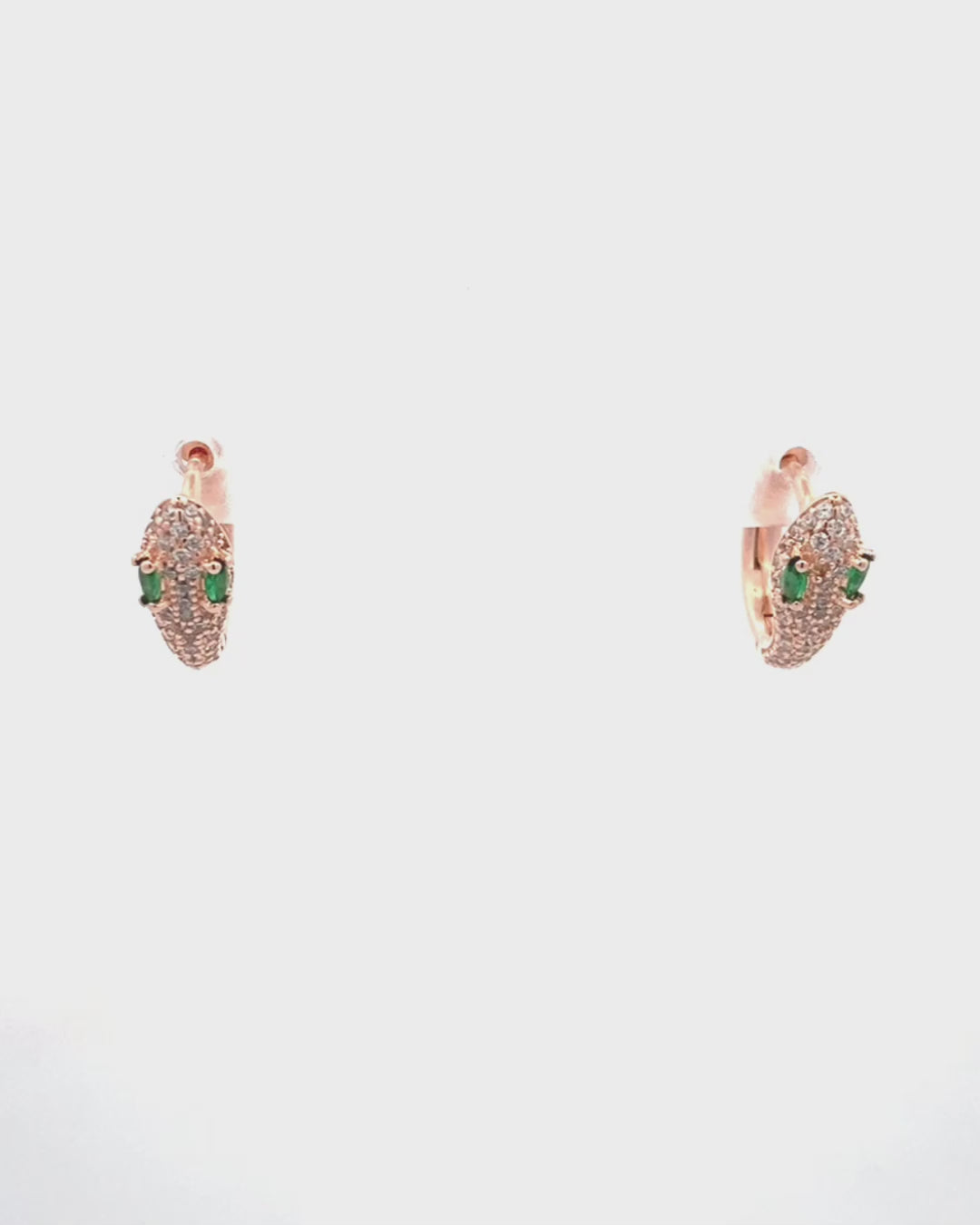 Silver Serpentine Glam Hoop Earrings