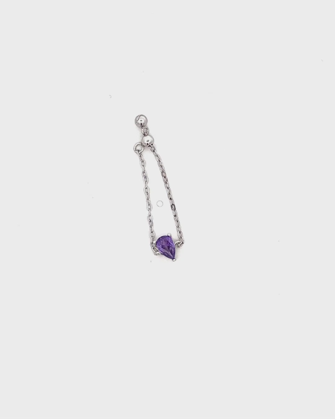 Silver Sapphire Serenity Chain Ring