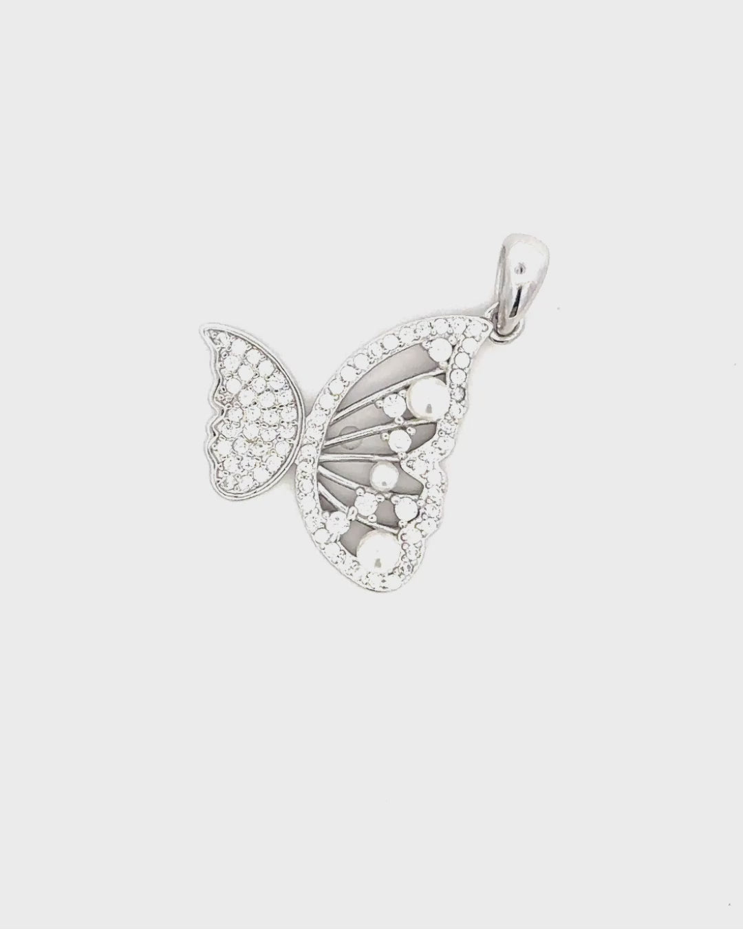 Silver Ethereal Butterfly Grace Pendant Necklace