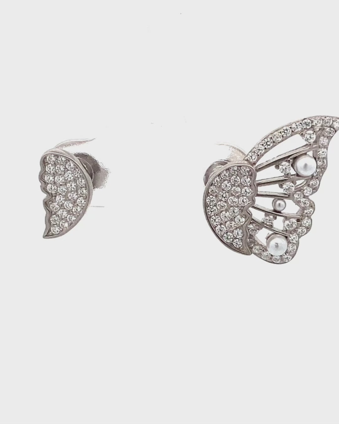 Silver Celestial Butterfly Silver Earrings